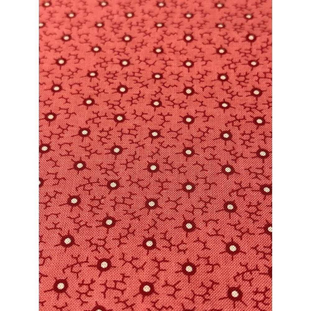 Country Manor Design 3837 by Paula Barnes 1/4 yard x 39" Red Cotton Fabric for Q